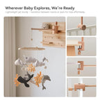 HI BABY MONMENT Crib Mobile Arm - Baby Mobile Hanger with 360° Vertical Adjustment, Stabilizing Attachment for Added Safety, Mobile Arm for Crib, Sturdy & Secure Design for Nursery Mobile