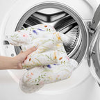 Infant Car Seat Insert, Car Seat Head Support Baby Girls Boys, Soft & Reversible Newborn Carseat Insert Cushion with 2 Strap Covers, for Stroller, Swing, Bouncer (White Wildflowers)