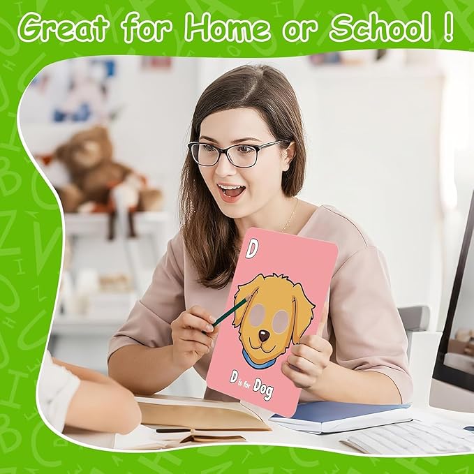 2025 New Alphabet ABC Flash Cards with Animal Masks, 26 Pcs Animal mask Alphabet Cards, Interactive Education Games, Learn Letters, English Phrases