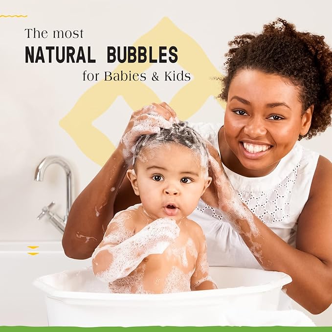 Alaffia Babies and Kids Bubble Bath, Gentle Baby Essentials for Delicate Skin, Cleansing & Calming Bubbles, Plant Based Formula, Vegan, Coconut Chamomile (2 Pack - 32 Fl Oz)
