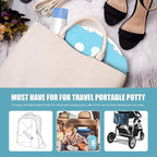 VISATOR Portable Travel Potty Chair Liners Bags Universal with Drawstring, 90 PCS (18 * 20INCH) (White)