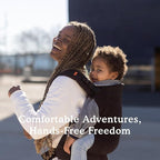 Beco Baby Carrier Toddler Carrier with Extra Wide Seat - 100% Cotton Carrying Backpack Style & Front-Carry,Lightweight & Breathable Child Carrier, Toddler Sling Carrier 20-60 lbs (Metro Black)