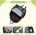 Monster Truck Toddler Backpack Waterproof Mini Backpack Boys/Girls Cute Small Kindergarten Pre School Bag