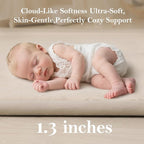 Baby Play Mat for Floor, 50 X 50x 1.3" Memory Foam Playpen Mat,Ultra Soft Tummy Time Mat with Non-Slip Backing, Baby Crawling Mat Child Nursery Rug for Infant, Toddlers, Kids (Beige)