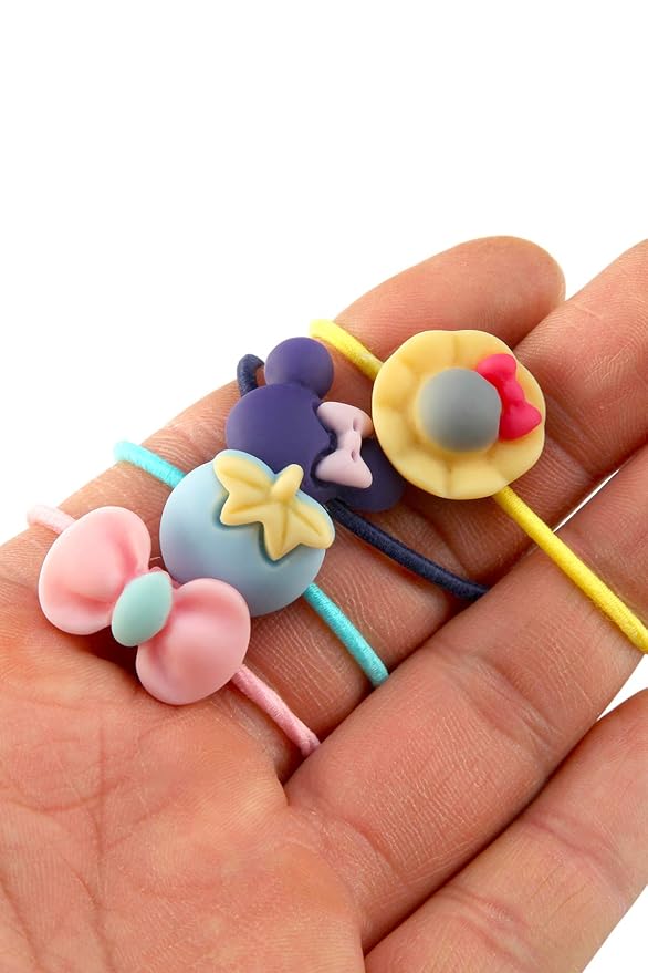 100pcs Mix Colors Girl's Elastic Hair Ties Soft Rubber Bands Hair Bands Holders Pigtails Hair Accessories for Girls Infants Toddlers Kids Teens and Children (Random color)