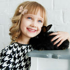 12 Pcs Butterfly Hair Bow Girl, Beige Kid's Cute Hair Clips Barrettes Accessories for Infants Toddlers Baby Kids Fine Hair