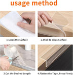 Edge Corner Protector Baby Proofing,Soft Clear Furniture Table Corner Guard & Edge Safety Cabinet Door Bumper,Crib Bumpers,Wall Protector(4Ft x 0.8" W x 0.08" Th)