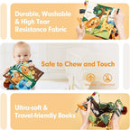 hahaland Baby Books 0-6 Months, Infant Tummy Time Toy High Contrast Sensory Toys 6 to 12 Months Touch Feel Book Babies Travel Toy Gifts for Boy Girl 0-3 Month Baby Shower Birthday Gifts (Single Book)