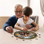 Jigfoxy Wooden Puzzles for Adults, Otter Couple Wood Puzzles Adult, Unique Animal Shape Wooden Jigsaw Puzzles for Adults, Birthday Gifts for Puzzle Lovers Family Friend (M-11 * 11.4in-193pcs)