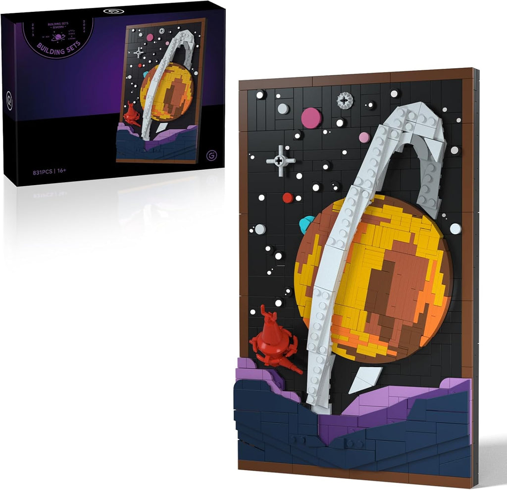 Givenni Art Planetary Exploration Space Building kit, Building Set for Adults, Gift Idea for Sci-Fi and Astronomy Lovers to Build and Hang or Display Freestanding, Home Décor Ideas for Living Room.