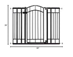 Ingenuity Multi-Use Decorative Extra Tall Walk-Thru Baby Gate, Fits Openings 28.5-48 Inch (Pack of 1), Black Metal, for Doorways and Stairways, 36' Tall Baby and Pet Gate, Black, One Size
