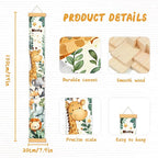 Personalized Name Baby Growth Height Chart Handing Ruler Wall Decor for Kids, Animals Canvas Removable Height Growth Chart, Nursery Decor, Toddler Kid Room Decoration, Hangable