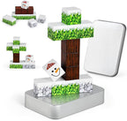 3 otters 12PCS Magnetic Building Blocks, STEM Toys Travel Magnetic Tiles for Kids with Storage Box for Boys Girls Birthday Party Gift (Winter)