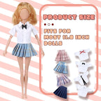 Bencailor 8 Pieces Summer Doll Clothes for 11.8 Inch Doll Accessories Shirt Skirts Dress Outfit Clothing for Birthday Gift(Novel)