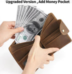 Ringsun Leather Passport Wallet for Men Women, RFID Passport Holder Case Travel Passport Cover for Family