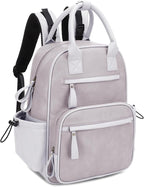 JESSIE & JAMES Saturday EDC Diaper Bag Backpack Multi Function Diaper Bag with Changing Pad & Stroller Straps_Grey