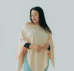 Privacy Nursing Cover Poncho Peruvian Pima Cotton – Soft Peach 4-in-1: Breathable Shawl, Breastfeeding Accessories, Pumping Accessories, Scarf, Summer Nursing Cover Up.