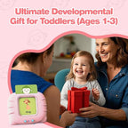 Toddler Gifts Talking Flash Cards for 1 2 3 4 5 Year Old Boys and Girls, Autism Sensory Toys for Autistic Children, Learning Educational Montessori Speech Therapy, 296 Pro Words Pink
