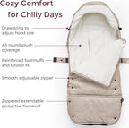 Momcozy Stroller Footmuff | Universal, Weather-Proof, Warm Stroller Bunting Bag | Extendable Winter Cover | Adjustable Buckle