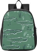 Toddler Backpack Cute Alligator Crocodile Waterproof Mini Backpack Boys/Girls Cute Small Backpack Kindergarten Pre School Bags (S)