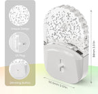 Bubble Night Light Plug in, LED Acrylic Night Light, 2 Pack, Decorative Dimmable Nightlight Dusk to Dawn Sensor, Soft 3000K Warm Nightlight for Bathroom, Hallway, Bedroom