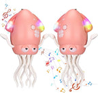 2pcs Magic Electric Dancing Octopus Toy with Led Light and Music,Pink