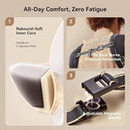 Baby Carrier with Hip Seat, BeBeBus 2-in-1 Ergonomic Newborn to Toddler Carrier up to 44 lbs, Detachable Hands-Free for Infant, All Season Forward-Facing Carry, Fits Waist Sizes up to 38 inch (Black)