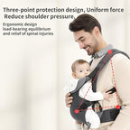 Baby Sling Carrier,4-in-1 Ergonomic Baby Backpack Front Carrier,Newborn to Toddler Wrap Lightweight Adjustable Baby Sling,Grey