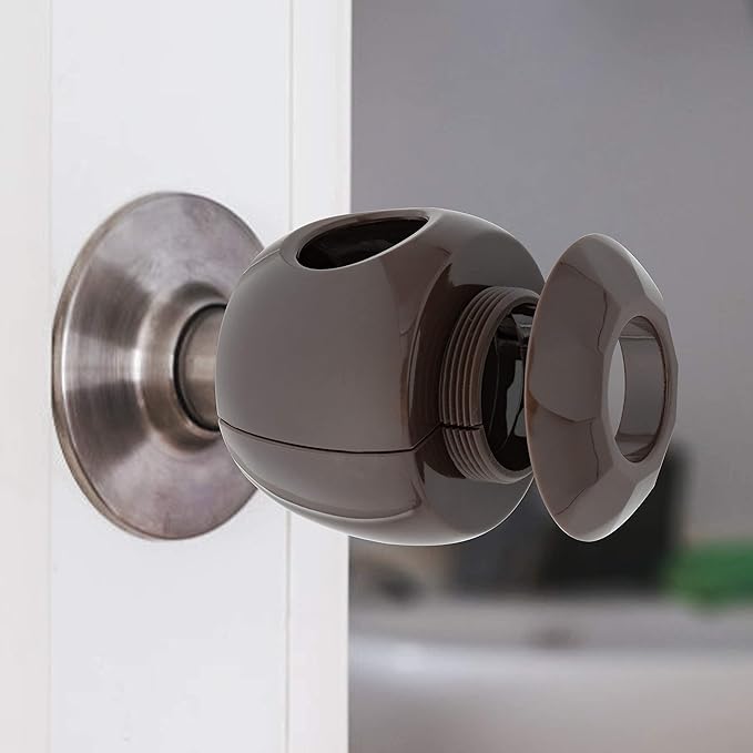 New & Improved - Door knob Baby Safety Cover - 5 Pack - Deter Little Kids from Opening Doors with A Child Proof Door Handle Lock - Driddle