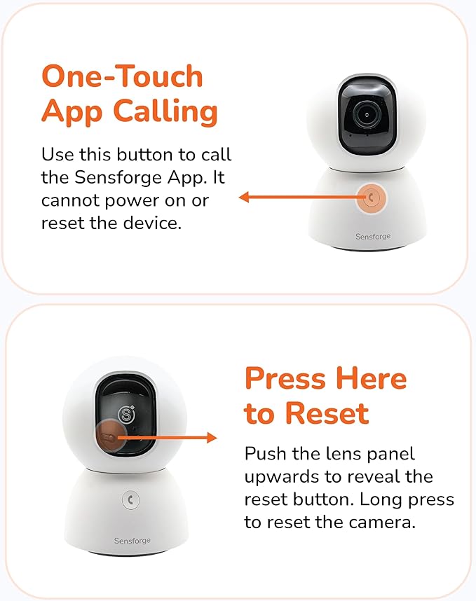 Sensforge 2.5K Indoor Pan-Tilt Dome Security Camera, AI Human & Pet Detection, 360° Coverage, Two-Way Audio, Dual-Band Wi-Fi (2.4G/5G), 64GB SD Card Included, No Monthly Fees