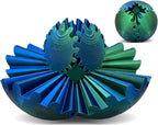 Gear Ball, Gear Sphere 3D Printed Gear Ball Fidget Toy Spin Ball, GearSphere Desk Toy, Stress Ball, Fidget Ball, Gear Toy for Stress and Anxiety Relaxing (Laser Blue Green)