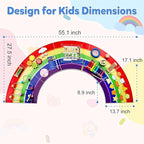 Activity Wall Busy Board for Toddlers: Montessori Sensory Toys- Sensory Wall Panel for Kids Playroom Daycare Learning Center Rainbow