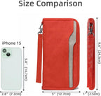 ZOPPEN Passport Holder Family RFID Passport Wallet, Passport Holder Women/Men, Travel Wallet Documents Organizer Zipper Case with Removable Wristlet Strap, Travel Essentials for Flying