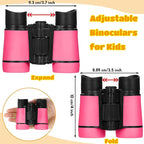 6 Pack Kids Binoculars Shock Proof Toy Binoculars Set for Age 6 Years Boys Girls Hunting Folding Small Telescope Birthday Gifts Bird Watching Educational Learning Camping Outdoor (Cute Colors)
