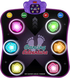 Flooyes Dance Mat Toys for 3-12 Year Old Kids, Electronic Dance Pad with Light-up 6-Button Wireless Bluetooth, Music Dance with 5 Game Modes, Birthday Toys Gifts for 3 4 5 6 7 8 9 10+ Year Old Girls