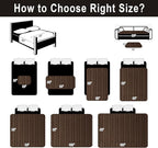 100% Waterproof Dog Bed Cover, 30x70inch Brown Sofa Cover Anti-Slip, Reusable Changing Pad, Washable Camping Mat for Pets/Kids/Adult/Dog/Cat,Geometric Embroidery Blanket 2024 New