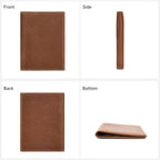 Genuine Leather Passport Holder Handmade Passport cover Lightweight Travel Bifold Passport Wallet brown