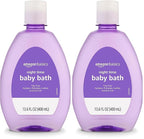 Amazon Basics Night-Time Baby Bath, Lightly scented, 13.6 Fl Oz (Pack of 2) (Previously Solimo)