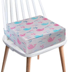 Toddler Booster Seat for Dining Table,4 Inches Washable Double Safer Straps Non-Slip Bottom Booster Seat Dining for Kids, Portable Travel High Density Sponge Detachable Increasing Cushion for Child.