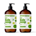 Everyone 3-in-1 Kids Soap, Body Wash, Bubble Bath, Shampoo, 32 Ounce (Pack of 2), Tropical Coconut, made with Essential Oils for Toddlers, tweens and teens