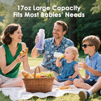 Portable Bottle Warmer 17oz Bottle Warmer for Travel, Fast Heating for Breast Milk Formula & Water, Long Battery Life &Large Capacity, Suitable for Baby Outdoor