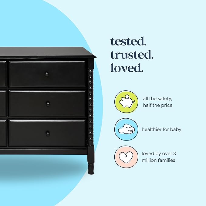 DaVinci Jenny Lind Spindle 6-Drawer Dresser in Ebony
