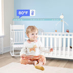 2025 Upgraded Baby Monitor with Night Lamp, 5'' IPS Screen Video Baby Monitor with Pan-Tilt-Zoom Camera No WiFi, HD Night Vision, 2-Way Talk, Lullaby Player, 4500mAh Battery (BBM-006)
