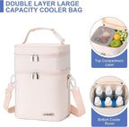 Breastmilk Cooler Bag with Ice Pack Fits 6 Baby Bottles Up to 9 Ounce