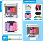 R.Y.TOYS Rotate and Slide Puzzle-Design Patent,Fidget Toys(Restore Order/Create Patterns) 12 Colors,3 Layers-Open Cover for Quick Play,Brain Teaser,Sensory Toys,Birthday Gifts,Easter Basket Stuffer