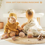 EERKEOD Toddlers Montessori Wooden Toys Percussion Musical Instruments with Xylophone Set for Girls Boys Kids Preschool Educational Toys