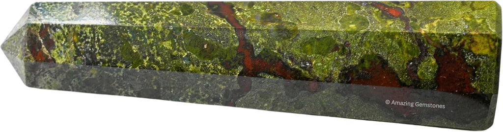 Amazing Gemstone Dragon Bloodstone Crystal Towers - Natural Healing Crystal Point Obelisk for Reiki Healing and Crystal Grid (3 Inch)