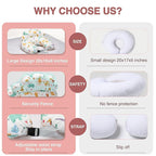 PILLANI Nursing Pillow for Breastfeeding, Breast Feeding Pillow with Security Fence for Enhanced Comfort, Baby Registry Search, Removable Cotton Cover, Adjustable Waist Strap, Newborn Pillow Supplies