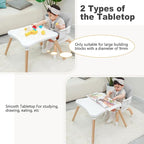 Baby High Chair, 7 in 1 Convertible High Chairs for Babies and Toddlers, Kids Learning Table, Building Block Table, Toddler Dining Chair with 360° Rotating Seat, 5-Point Safety Harness (Grey)