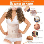 TiRain 3 in 1 Postpartum Belly Support Recovery Belly/Waist/Pelvis Belt C Section Postpartum Belly Wrap Band Corset waist trainer